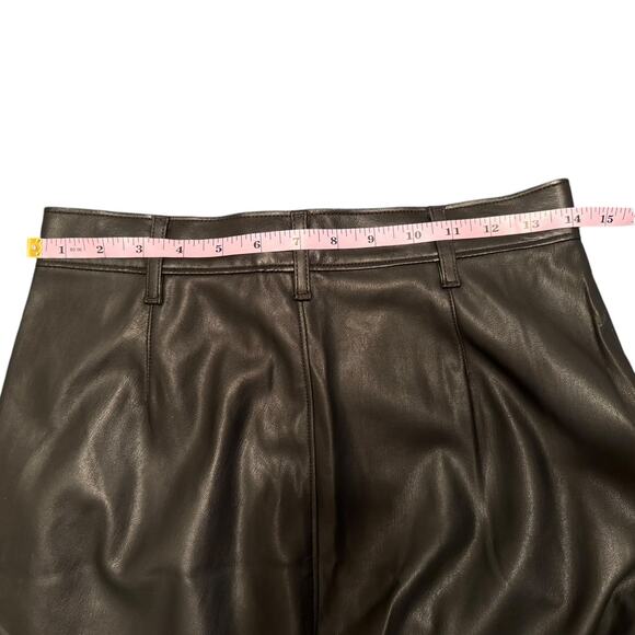 Levi's Premium Math Club Slacks Black Faux Leather High Rise Straight Leg 27 - Picture 11 of 14